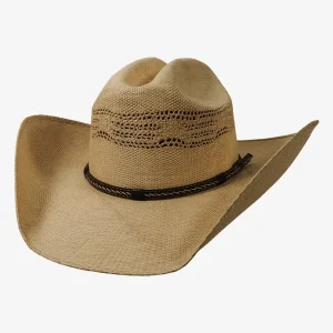 American Maverick | Womens Tan Vented Crown Bangora Straw Cowgirl Hat