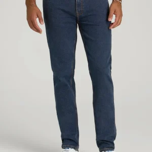 A.T. Basics Men's Dylan Slim Fit Jeans for Tall Men in Charged Blue