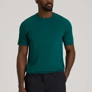 Vented Training Top for Tall Men in Deep Teal