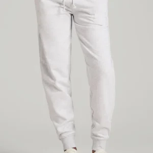 A.T. Basics Athletic Joggers for Tall Women in Heather Cloud White