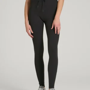Ultra Soft Yoga Leggings for Tall Women in Black Mix