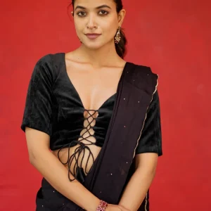 Waistcoat Blouse With Tassel Saree