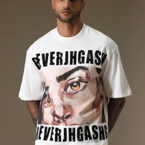 Visual Grin White Oversized T-shirt